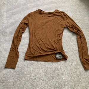 abardsion Women's Brown Long Sleeve Top - S